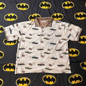 Vintage American Summer Route 66 Classic Cars Polo Rugby Short-sleeve Shirt
